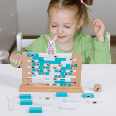 Little Rabbit Push Brick Parent child Board Game