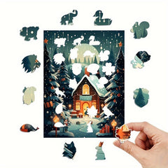 3D Wooden Puzzle Model Assembly Halloween Christmas Thanksgiving Gift