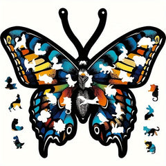 3D Butterfly Puzzle Wooden Building Blocks Toy