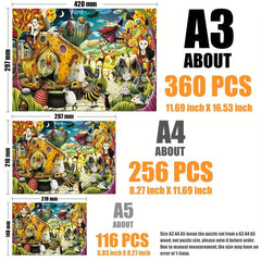 Funny Farm Irregular Wooden Puzzle for Adults and Children