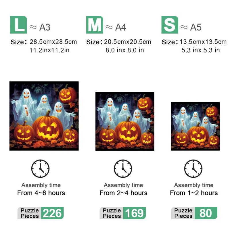 Halloween Horror Castle Wooden Puzzle Halloween Gift Puzzle Toy