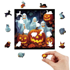 Halloween Horror Castle Wooden Puzzle Halloween Gift Puzzle Toy