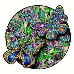 Montessori Butterfly Disc Wooden Puzzle Educational Gift For Kids