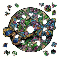 Montessori Butterfly Disc Wooden Puzzle Educational Gift For Kids