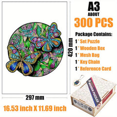Montessori Butterfly Disc Wooden Puzzle Educational Gift For Kids