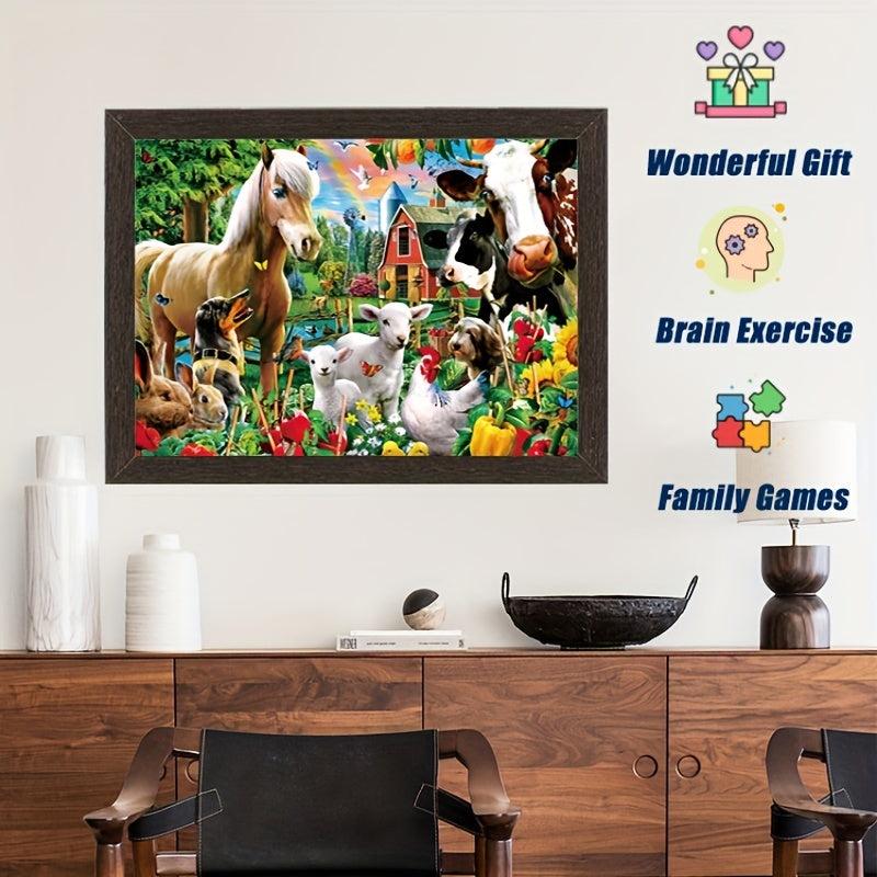 Fun Farm Wooden Puzzle DIY Crafts Adult Children's Birthday Game