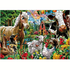 Fun Farm Wooden Puzzle DIY Crafts Adult Children's Birthday Game