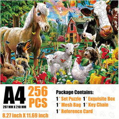 Fun Farm Wooden Puzzle DIY Crafts Adult Children's Birthday Game