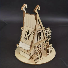 Halloween Party Wooden Puzzle Witch House Decor