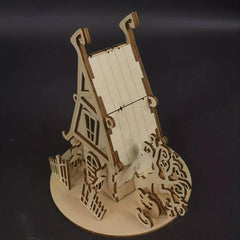 Halloween Party Wooden Puzzle Witch House Decor