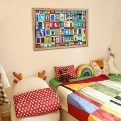 Colorful Doors Puzzle 1000 Pieces for Adults, Challenging Game Night Fun