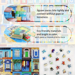 Colorful Doors Puzzle 1000 Pieces for Adults, Challenging Game Night Fun