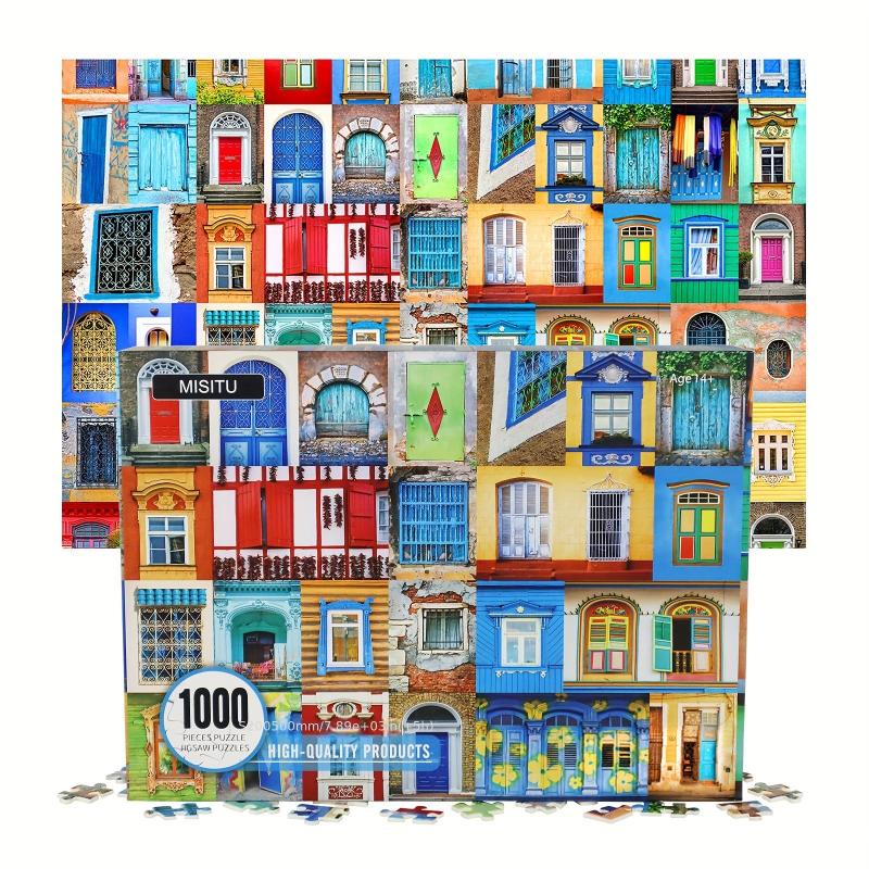 Colorful Doors Puzzle 1000 Pieces for Adults, Challenging Game Night Fun