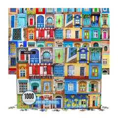 Colorful Doors Puzzle 1000 Pieces for Adults, Challenging Game Night Fun
