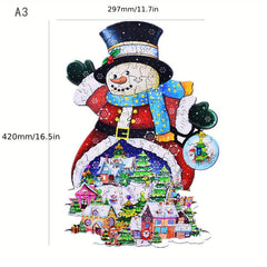 Wooden Snowman Puzzle Board Development Gift