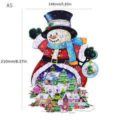 Wooden Snowman Puzzle Board Development Gift