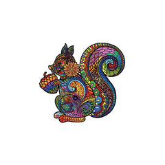 Squirrel Wooden Puzzle Difficult Irregular Unique Pieces