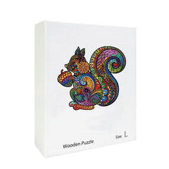 Squirrel Wooden Puzzle Difficult Irregular Unique Pieces