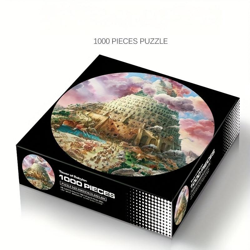 1000pc Earth And Moon Cartoon Animal Jigsaw Puzzle