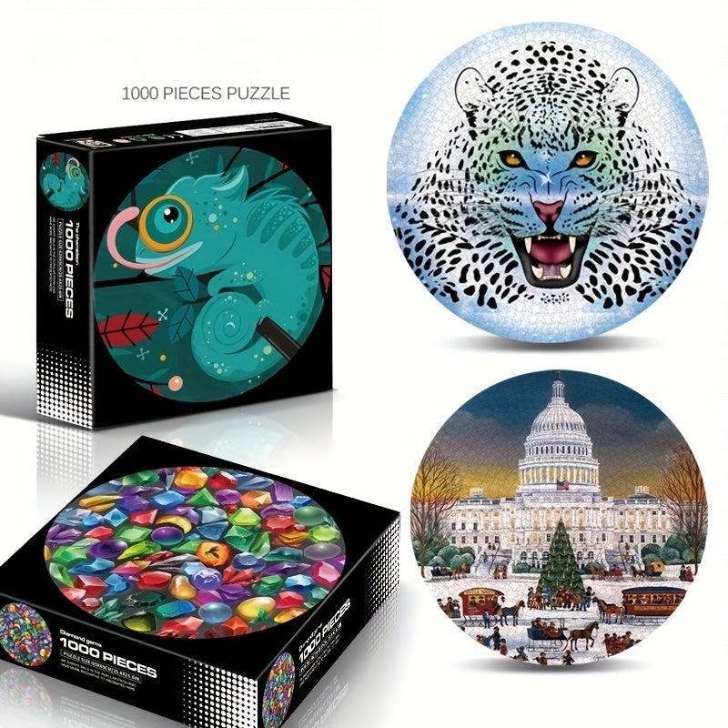 1000pc Earth And Moon Cartoon Animal Jigsaw Puzzle