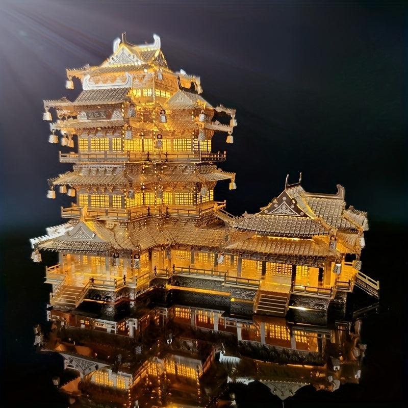 Yuejiang Tower 3D Metal Puzzle DIY Model Jigsaw Toy