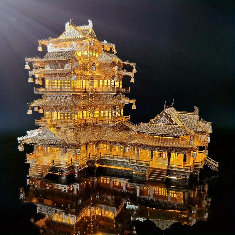 Yuejiang Tower 3D Metal Puzzle DIY Model Jigsaw Toy
