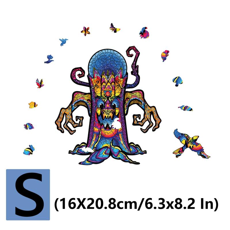 Wooden Jigsaw Puzzles Tree Monster Home Decor Puzzle Games KY9168