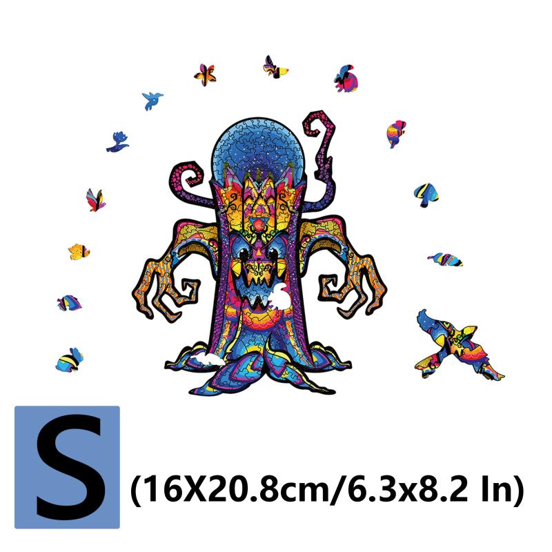 Wooden Jigsaw Puzzles Tree Monster Home Decor Puzzle Games KY9168