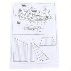 Wooden Assembled Royal Yacht Sailing Model