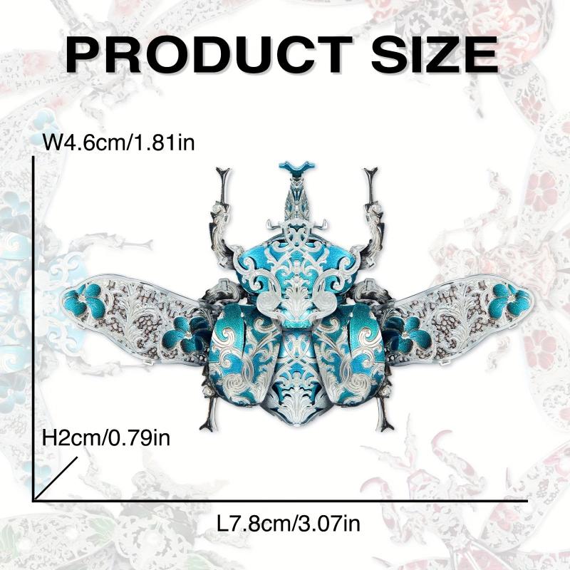 Piececool 3D Metal Puzzle Insect Themed DIY Crafts Creative Birthday 22Pcs