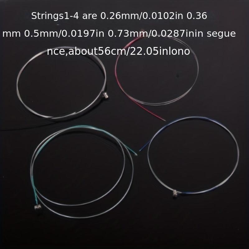 4 Violin String Universal Set Classic Silver GDAE Steel Core Nickel Plated