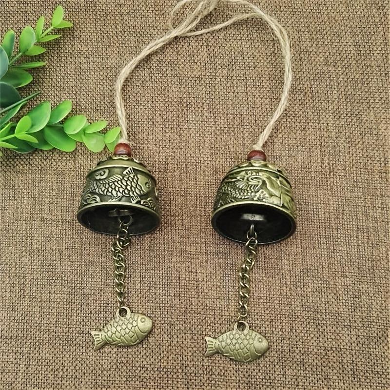 Vintage Dragon Fengshui Bell Good Luck Bless For Home Garden