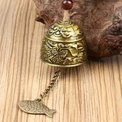 Vintage Dragon Fengshui Bell Good Luck Bless For Home Garden