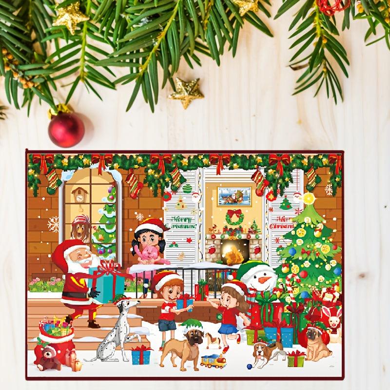 480pcs Christmas Jigsaw Puzzle Santa Claus Fireplace Xmas Toys