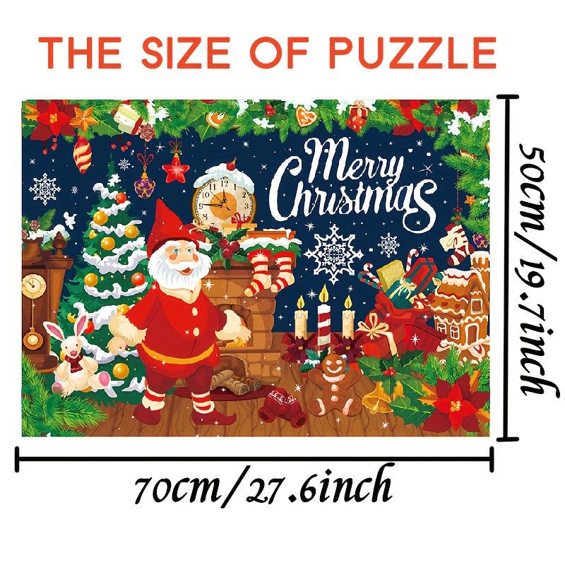 480pcs Christmas Jigsaw Puzzle Santa Claus Fireplace Xmas Toys