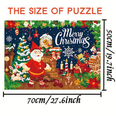 480pcs Christmas Jigsaw Puzzle Santa Claus Fireplace Xmas Toys