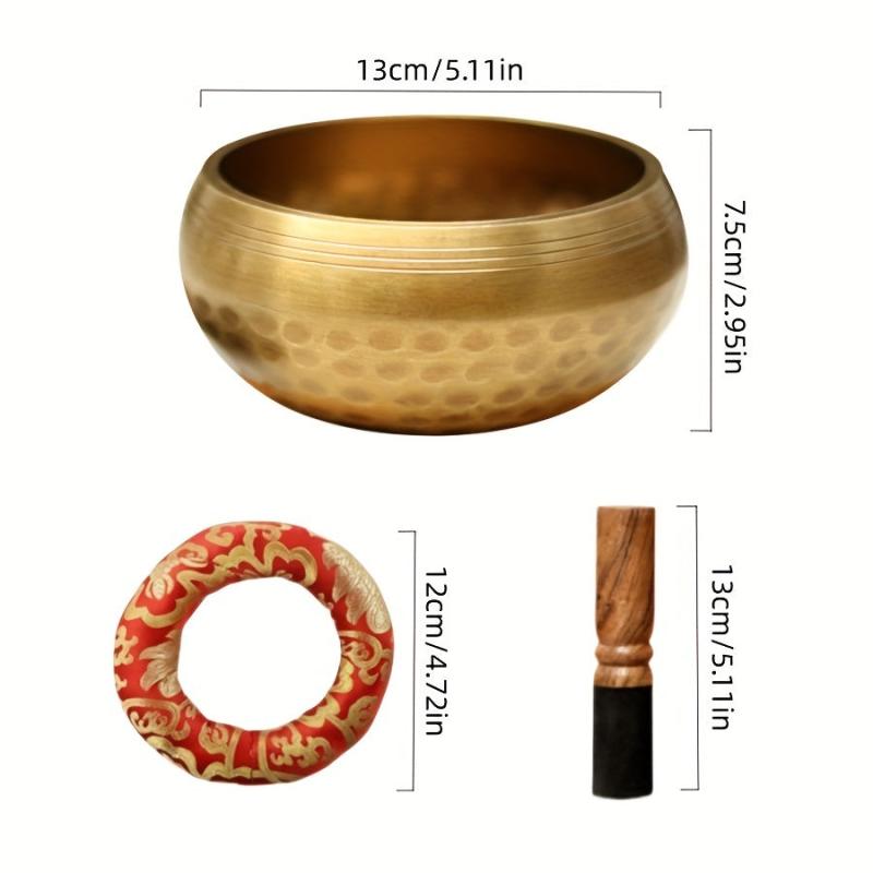 Bronze Meditation Chime Bowl for Yoga and Mindfulness - Soothing Sound Therapy