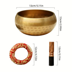 Bronze Meditation Chime Bowl for Yoga and Mindfulness - Soothing Sound Therapy