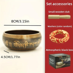 Handcrafted Copper Chime Singing Bowl Set for Inner Peace & Meditation