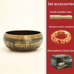 Handcrafted Copper Chime Singing Bowl Set for Inner Peace & Meditation