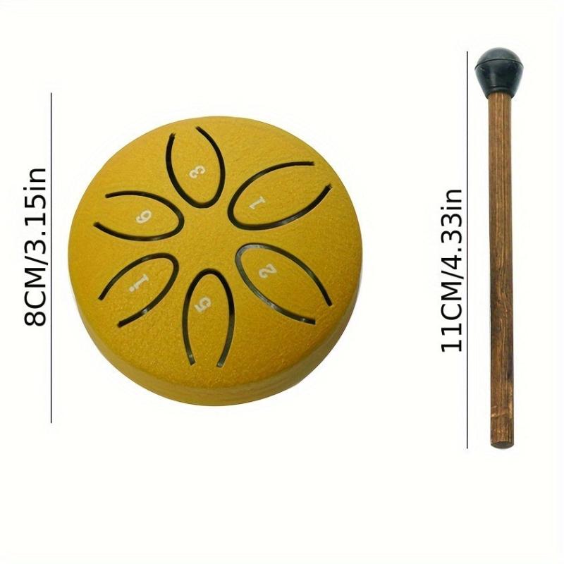 Mini 7 62 Cm 6 Tone Hollow Drum Percussion Instrument Portable Starter