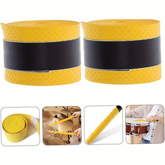 2pcs Non-slip Sweat Absorbing Tape for Drum Sticks in Yellow