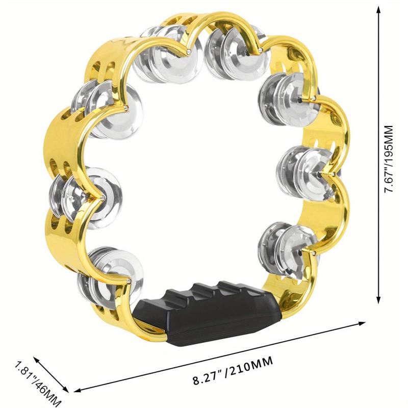Adults' Hand Tambourine with Metal Bells on ABS Tambourine