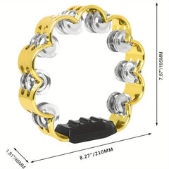 Adults' Hand Tambourine with Metal Bells on ABS Tambourine
