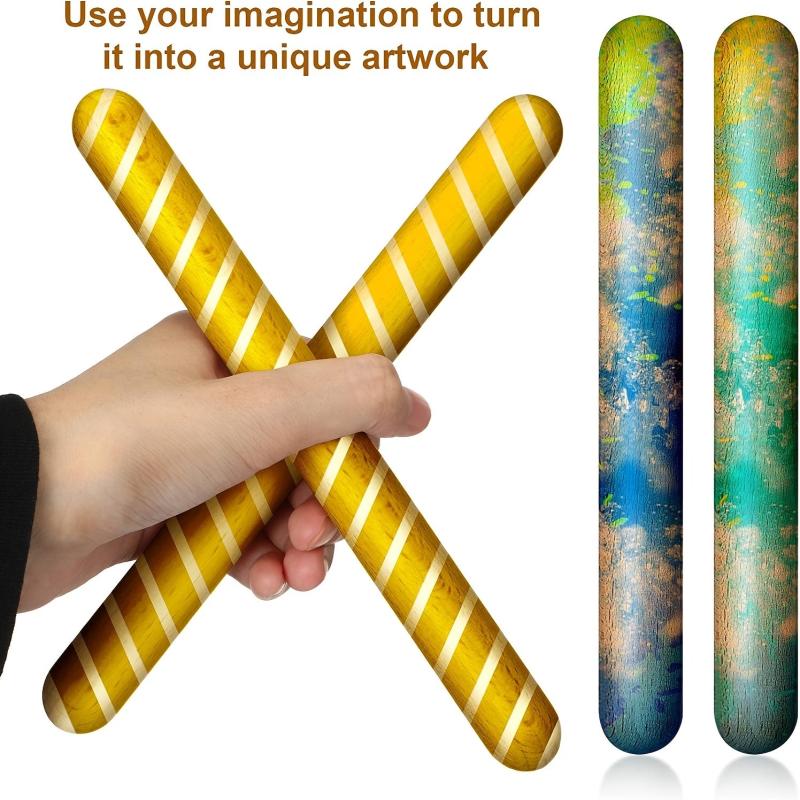 2pcs Educational Wooden Drum Sticks Classical Music Rhythm Sticks