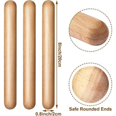 2pcs Educational Wooden Drum Sticks Classical Music Rhythm Sticks