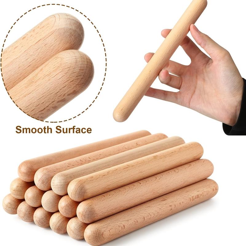 2pcs Educational Wooden Drum Sticks Classical Music Rhythm Sticks