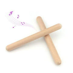 2pcs Educational Wooden Drum Sticks Classical Music Rhythm Sticks