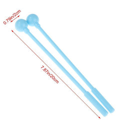 1 Pair Percussion Drum Sticks Mallets Plastic Instrument Multiple Colors