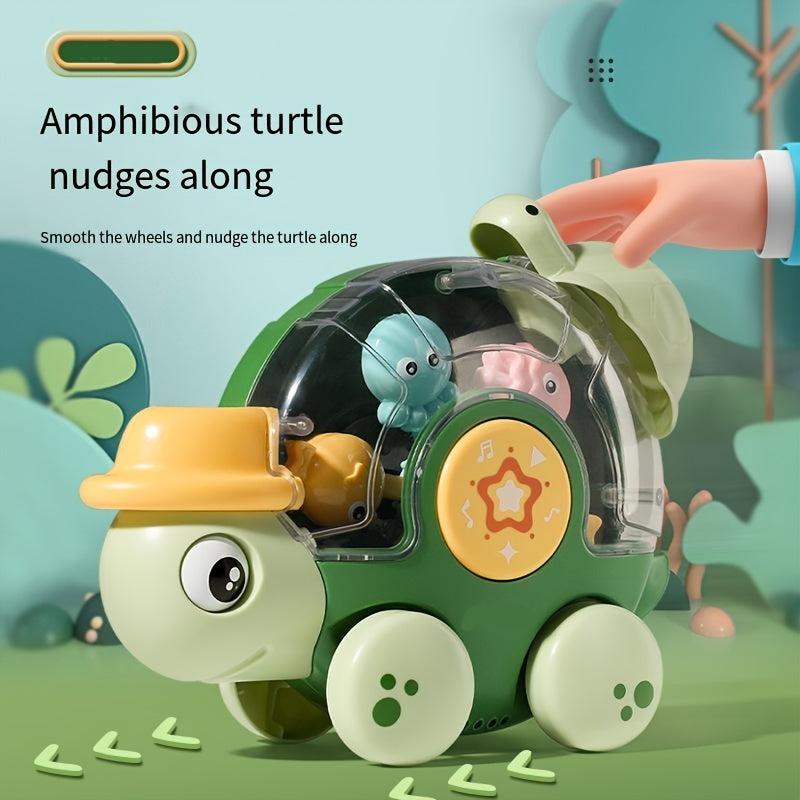 Children's Turtle Rotating Toy for Bath and Land